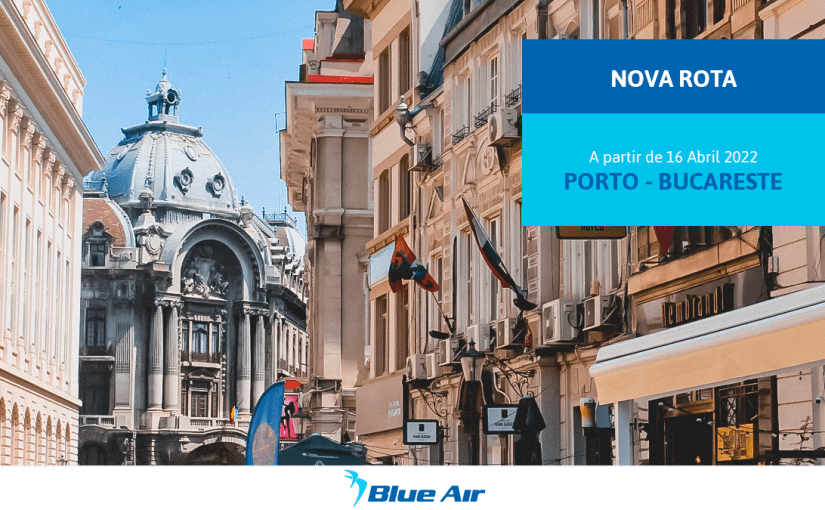 Blue Air chega ao Porto com voos para Bucareste a partir de&nbsp;Abril