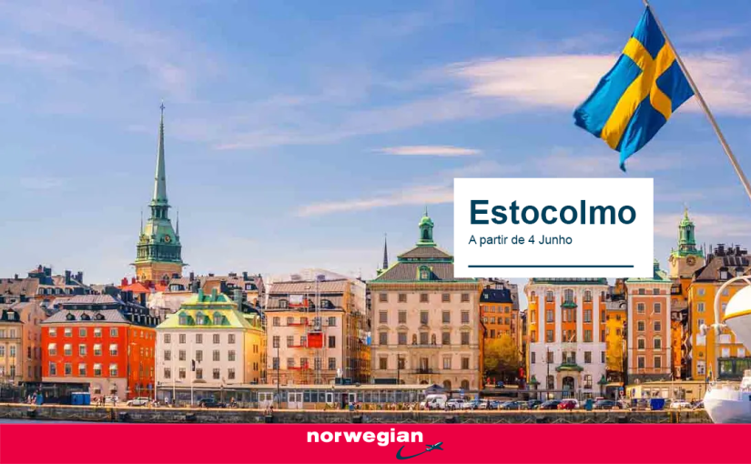 Norwegian acrescenta Estocolmo à oferta de voos diretos a partir de&nbsp;Junho